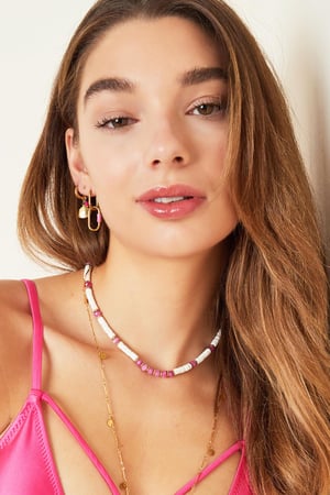 Link-Charme-Ohrringe Rosè & Goldfarbe Edelstahl h5 Bild2